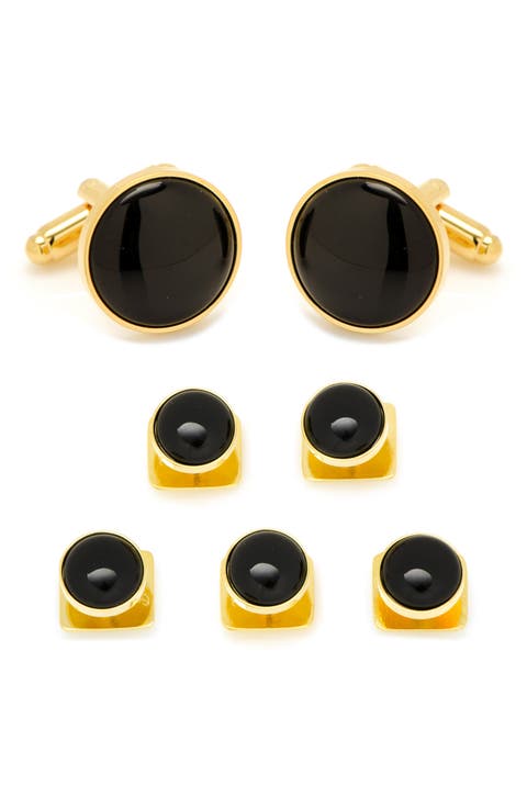 Onyx Cuff Link & Stud Set