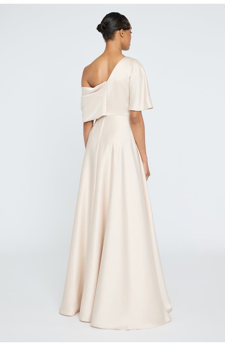 Theia Alessandra Asymmetrical Gown, Alternate, color, Sand