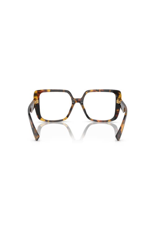 Miu Miu 54mm Square Optical Glasses In Brown