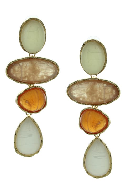 Stepping Stone Drop Earrings