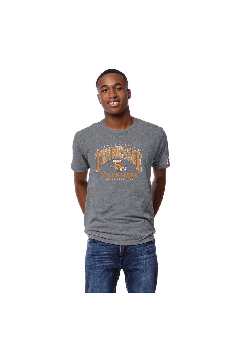 Men's League Collegiate Wear Heather Gray Tennessee Volunteers Tall Arch 2.0 Victory Falls Tri-Blend T-Shirt, Alternate, color, Heather Gray