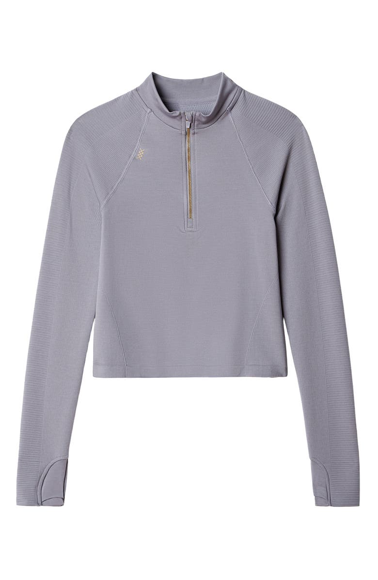 Rhone Breakaway Seamless Quarter Zip Pullover, Alternate, color, Grey Silver