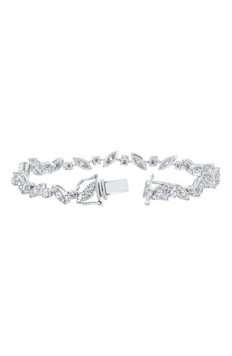 Bliss Diamond 3.70Ct 14k Gold Diamond Tennis Bracelet 7" Lab Grown, Alternate, color, 14K White Gold