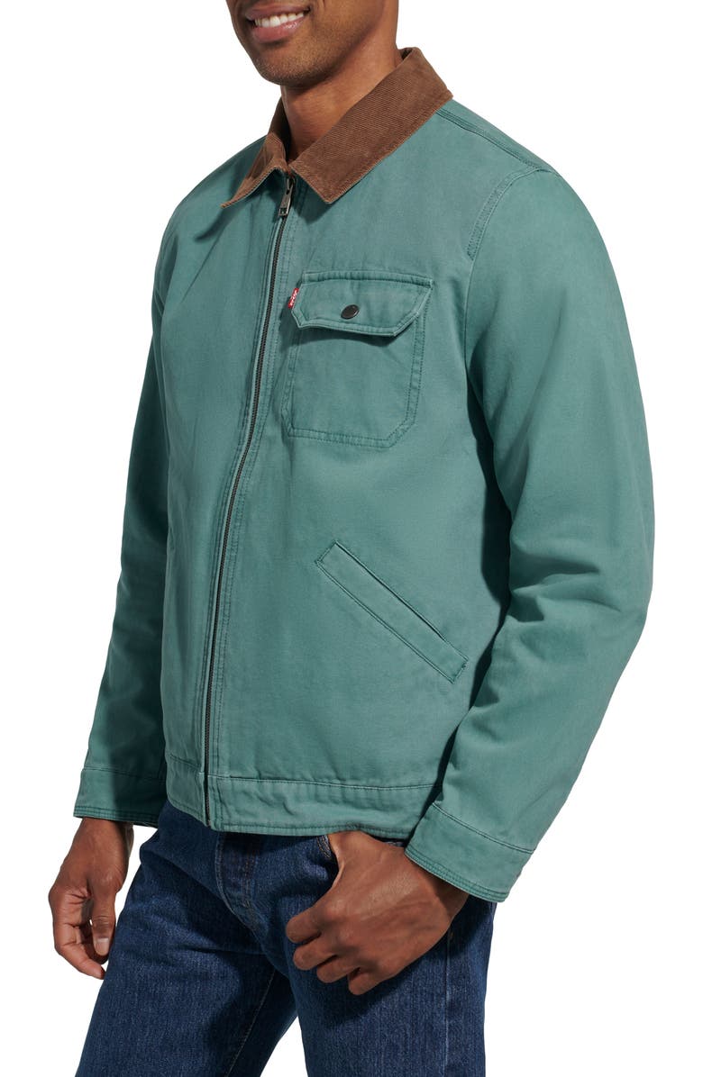 Levi
s Lightweight Cotton Twill Utility Jacket, Alternate, color, North Atlantic