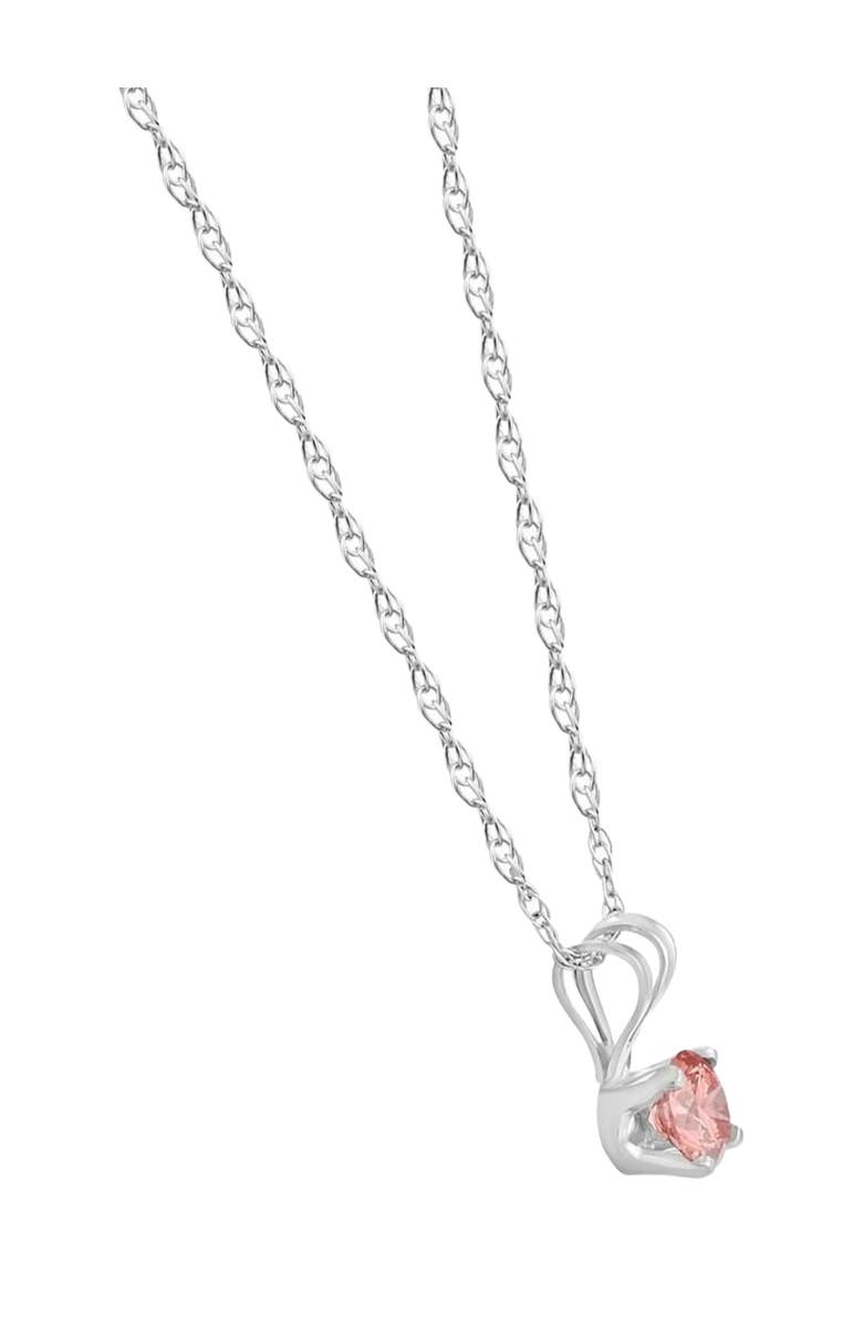Bliss Diamond 1/5 Ct Pink Diamond Lab Grown Solitaire Pendant 14k Gold 18" Necklace, Alternate, color, 