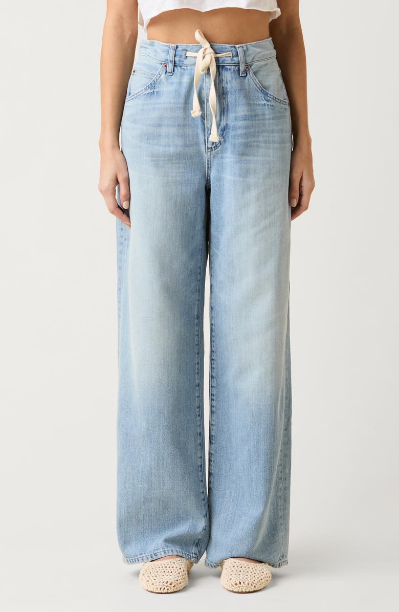 LE JEAN Luna Drawstring Waist Baggy Wide Leg Jeans, Main, color, 