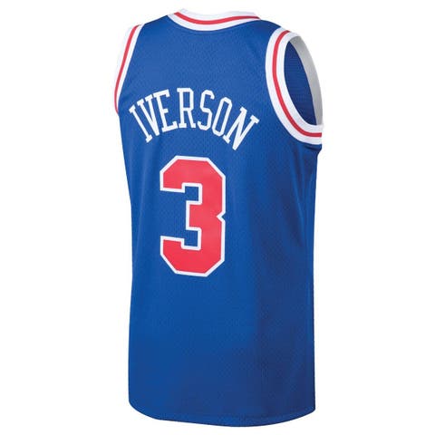 Men's Mitchell & Ness Allen Iverson Royal Philadelphia 76ers 1996/97 Hardwood Classics Throwback Swingman Jersey
