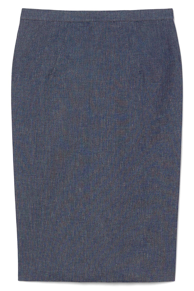 Ottanta Cotton Blend Skirt, Alternate, color, BLUE JEANS