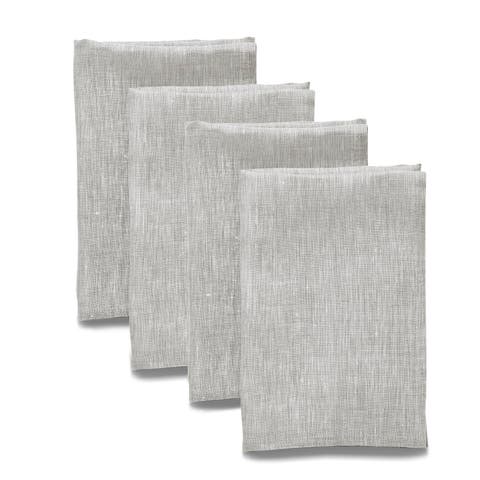 Linen Dinner Napkins Set of 4, 20 x 20 Inch for Dining Table, Holiday and Everyday Table Decor - Athena