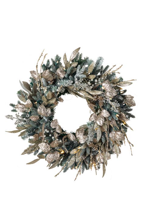 Champagne and Crystal Wreath
