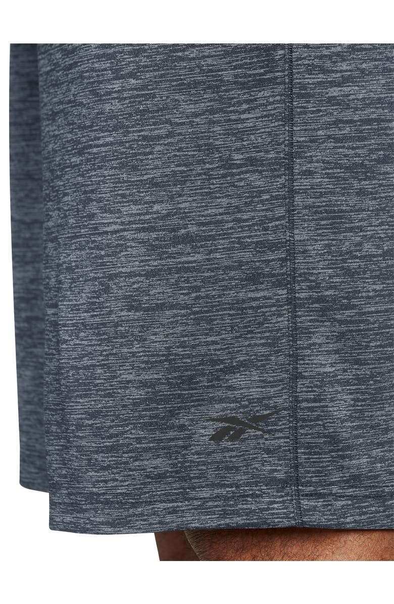 Reebok Performance Tech Heather Shorts, Alternate, color, Black Heather
