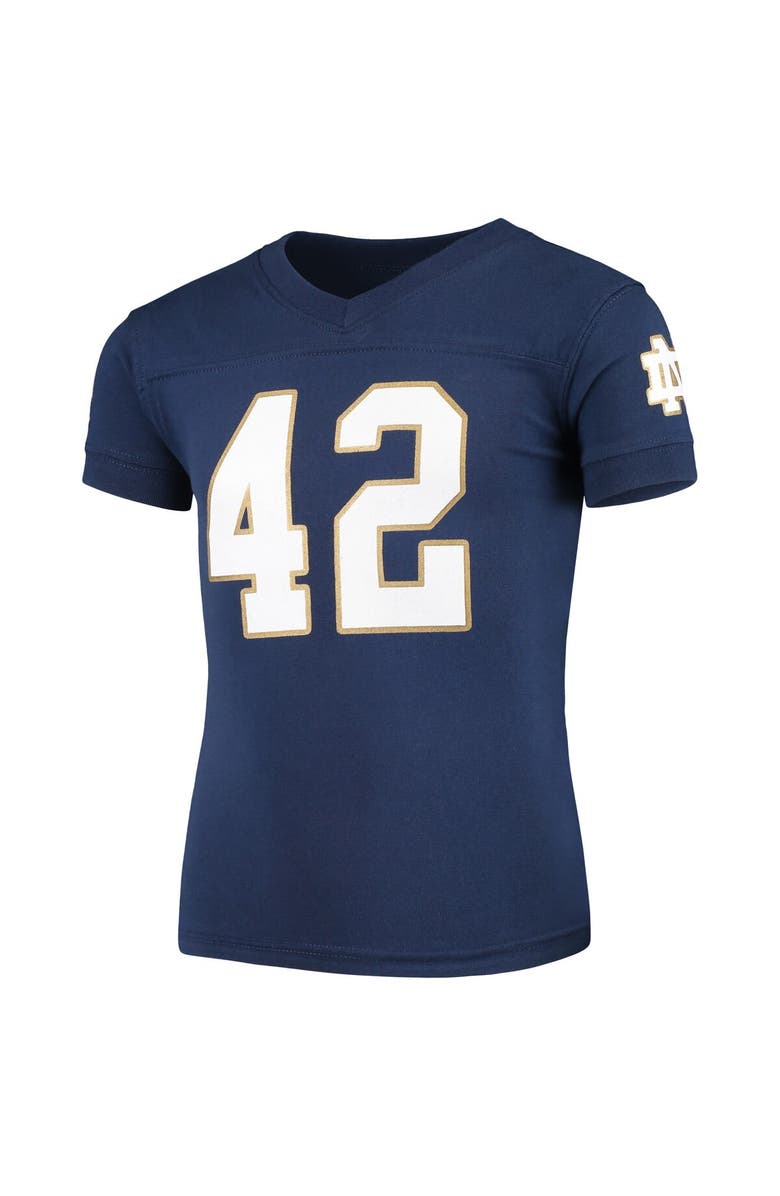 Wes & Willy Notre Dame Fighting Irish Youth Pajama Set - Navy Blue, Alternate, color, 