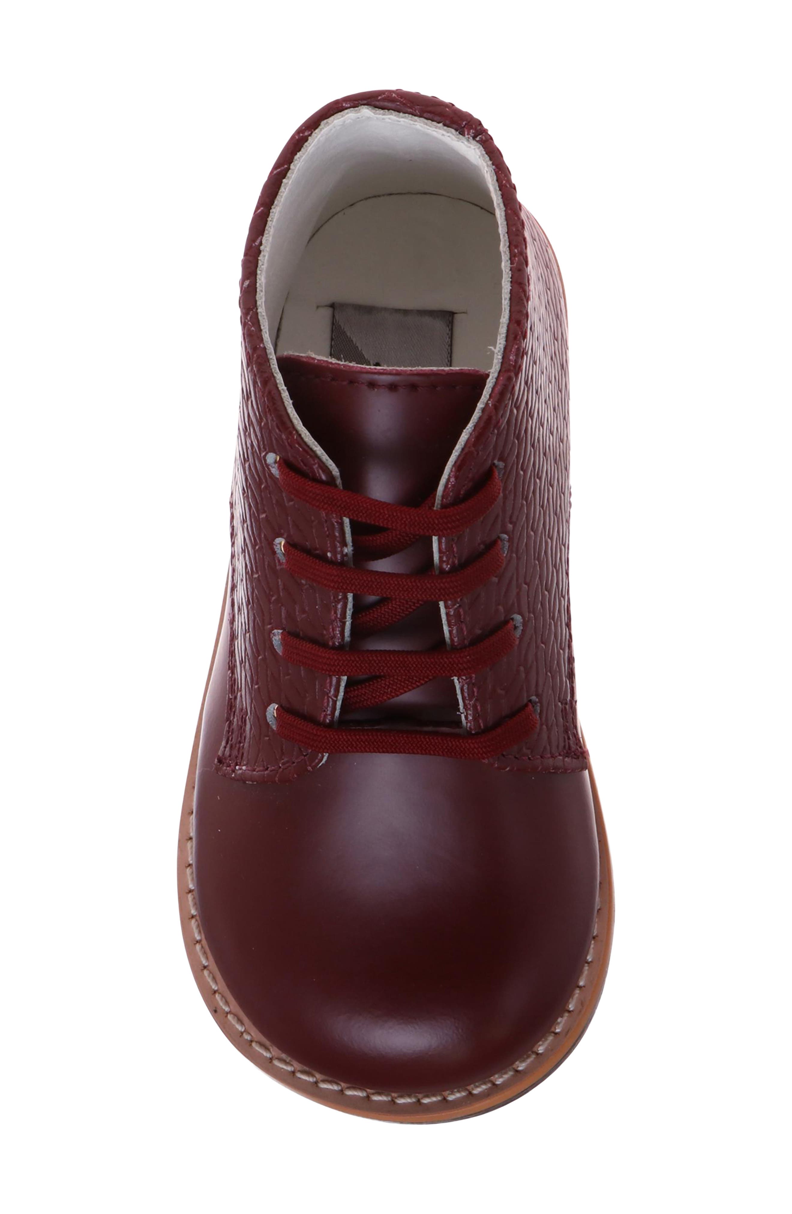 Kids' Lace-Up Boot, Alternate, color, BURGUNDY WOVEN