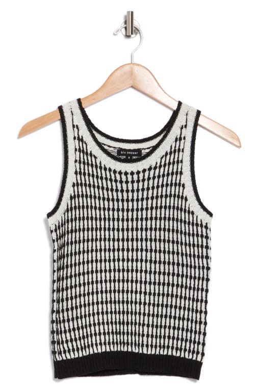 Shop Blu Pepper Stripe Knit Sleeveless Sweater In Black