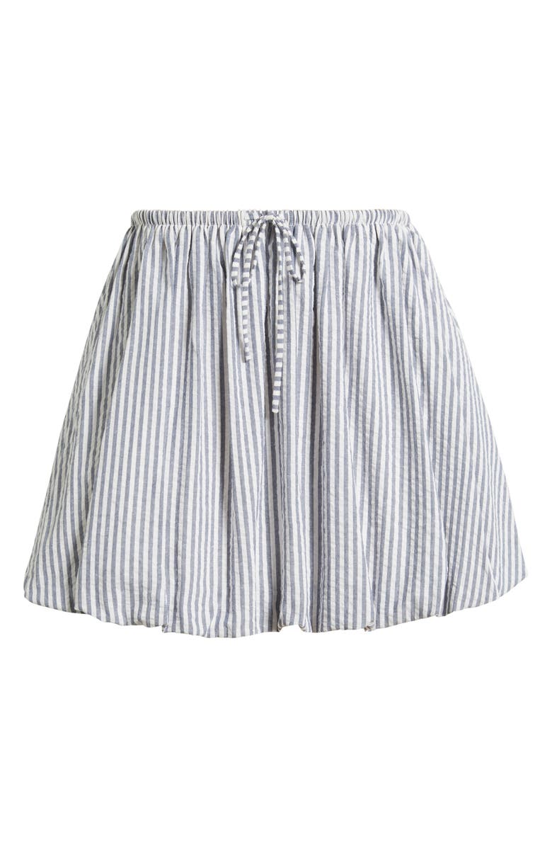 All in Favor Stripe Bubble Hem Miniskirt, Alternate, color, Navy Stripe
