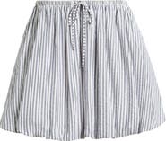 All in Favor Stripe Bubble Hem Miniskirt