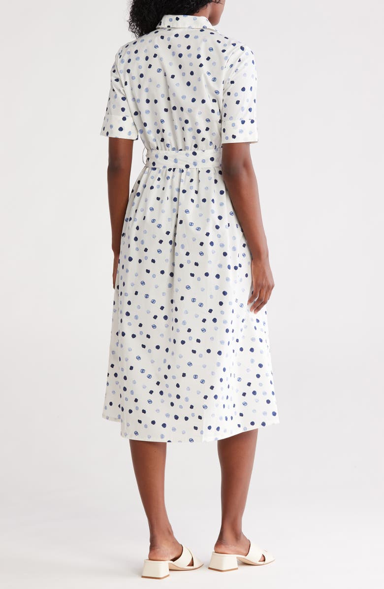 DKNY Tie Waist Cotton Shirtdress, Alternate, color, 