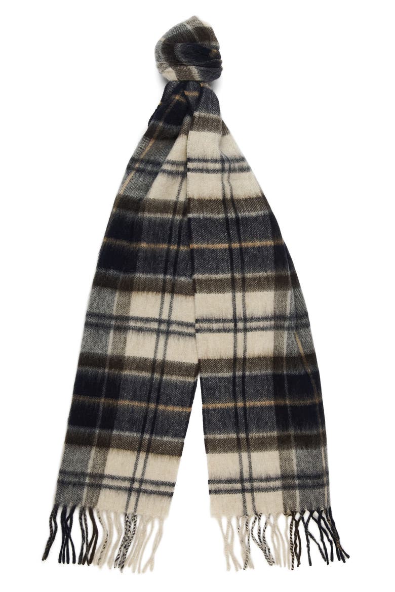 Tartan Wool & Cashmere Scarf, Alternate, color, AUTUMN DRESS
