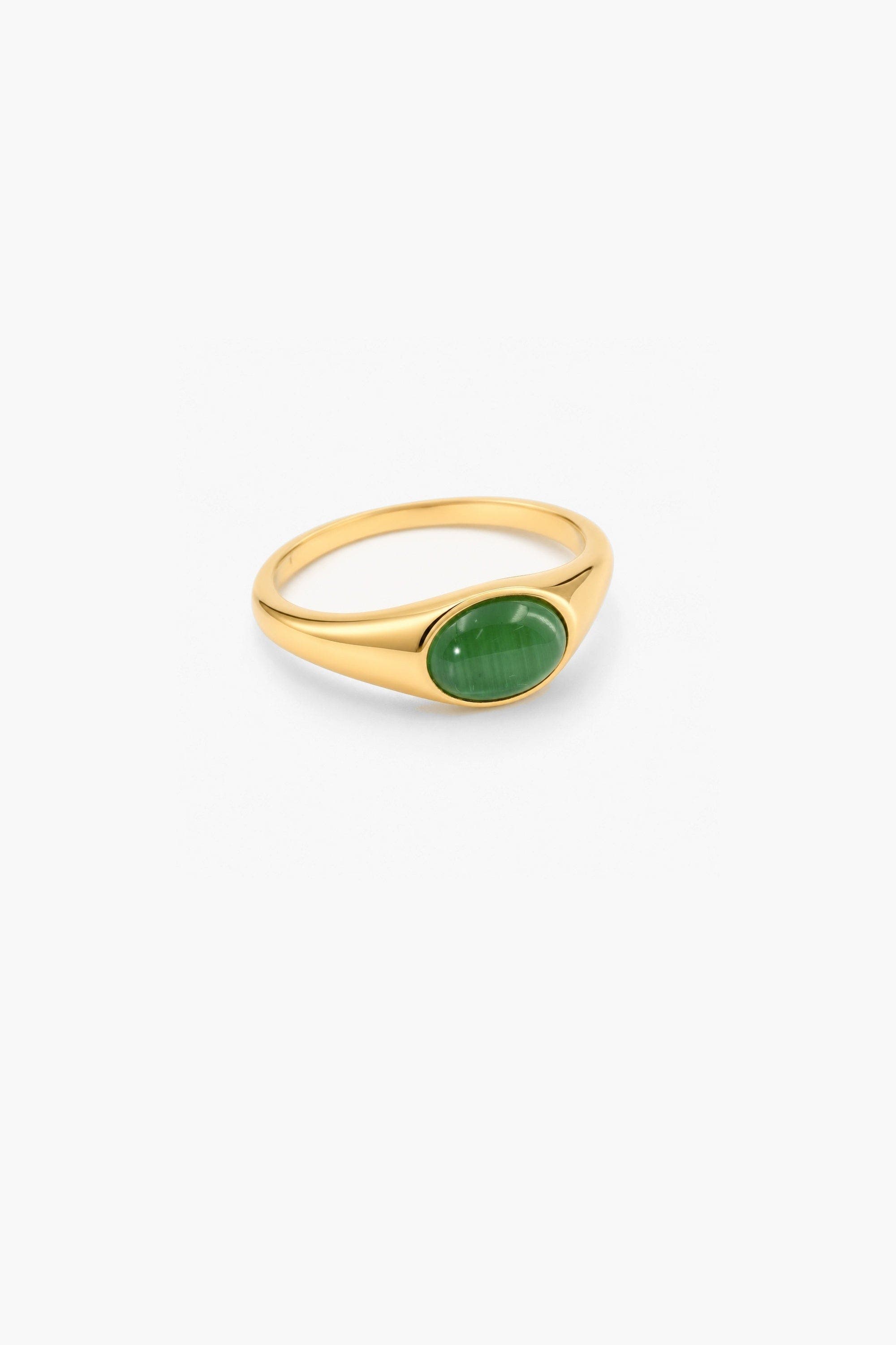 selected Gold With Emerald