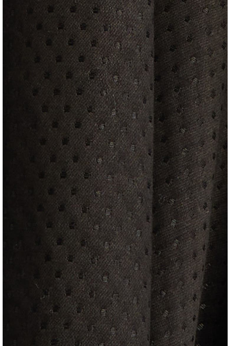 Dobby Dot Square Neck Dress, Alternate, color, BLACK