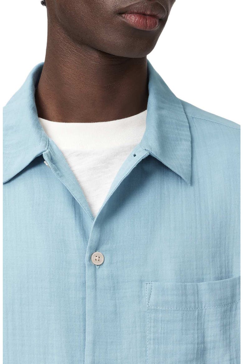 Bale Short Sleeve Cotton & Lyocell Camp Shirt, Alternate, color, MISTY BLUE