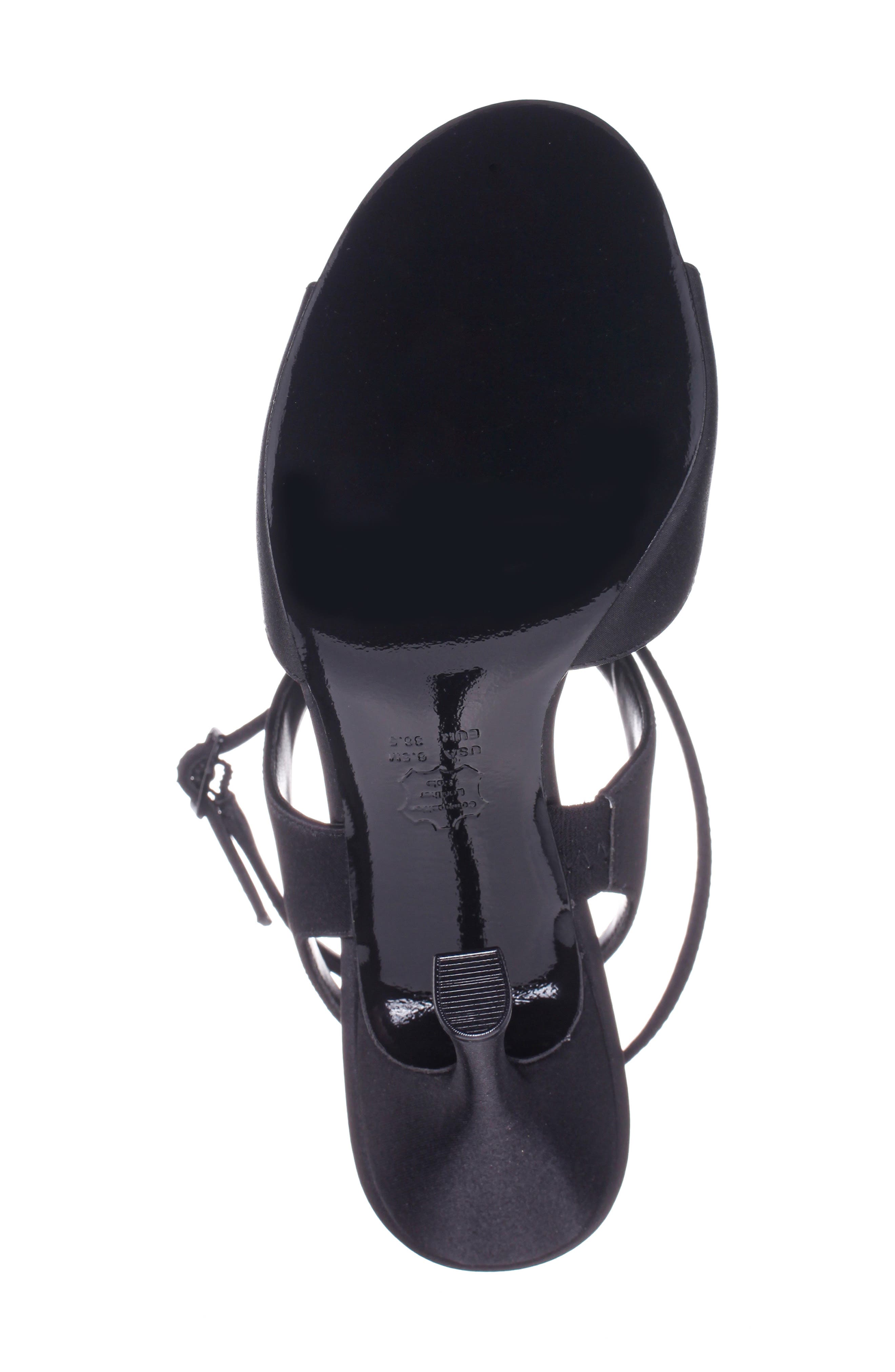 Nina Dahlia Ankle Strap Sandal, Alternate, color, Black