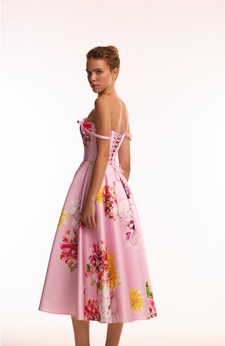 Milla Tea-length floral dress, Alternate, color, Pink Floral