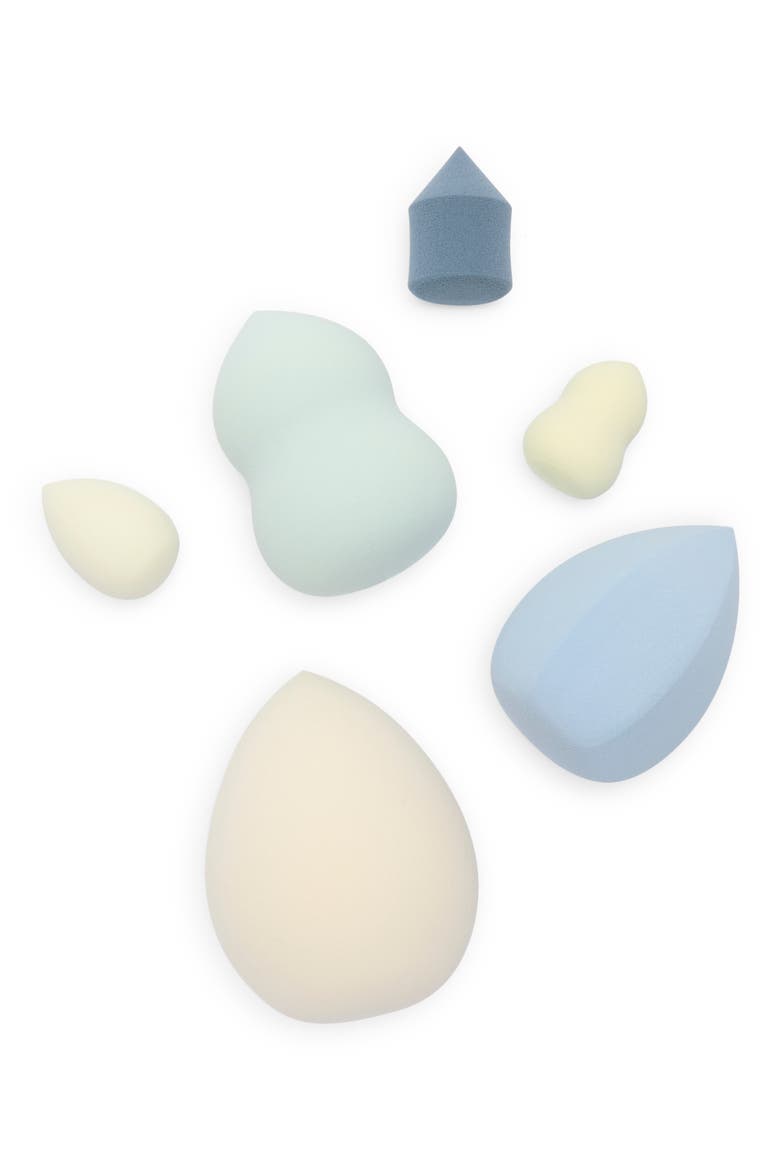 Assorted 6-Pack Makeup Sponges, Main, color, BLUE DRIFT MULTI