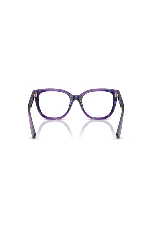 Burberry 51mm Square Optical Glasses In Purple