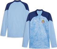 PUMA Men's Puma Light Blue Chivas 2023/24 Quarter-Zip Fleece Top