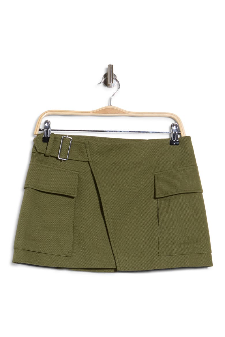 Conan Cotton Twill Miniskirt, Main, color, OLIVE