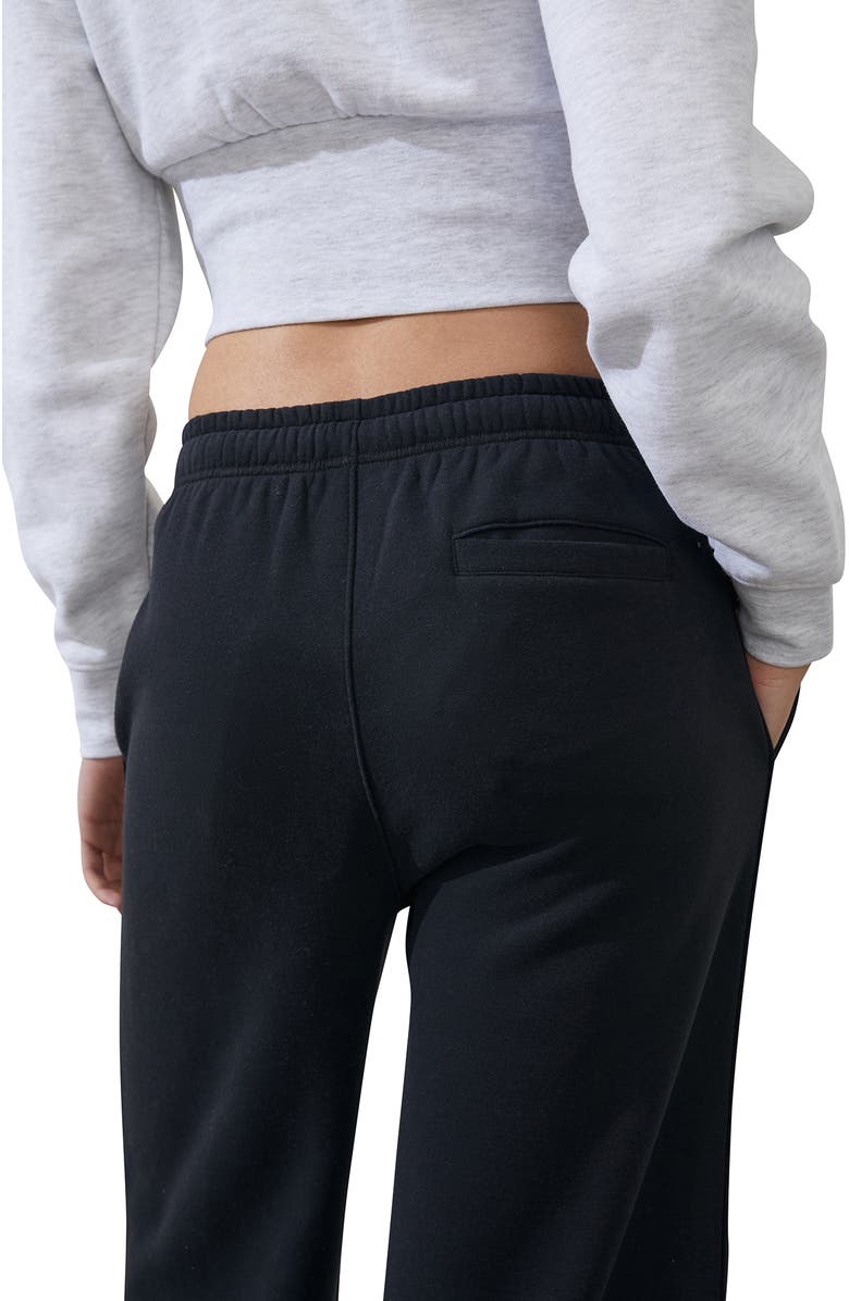 COTTON ON BODY Women's Active Plush Essential Straight Leg Sweatpant, Alternate, color, Black