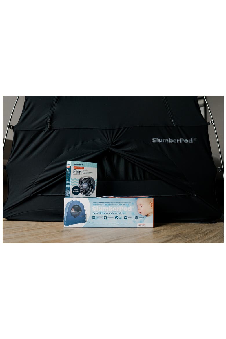 Privacy Canopy & Portable Fan Set, Alternate, color, BLACK