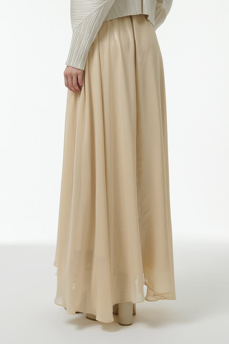 Elasticated Waist Asymmetric Skirt, Alternate, color, Neutrals