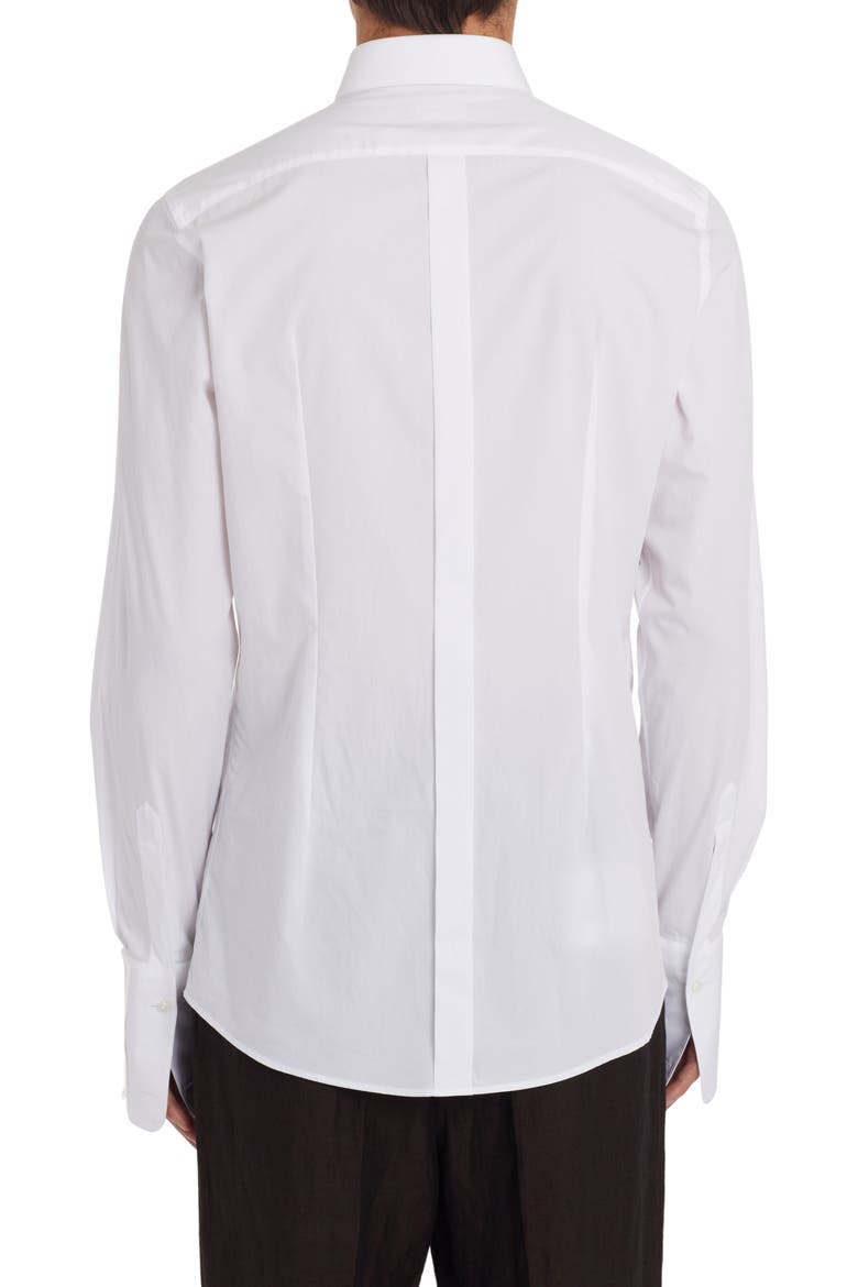 Cotton Poplin Tuxedo Shirt, Alternate, color, WHITE