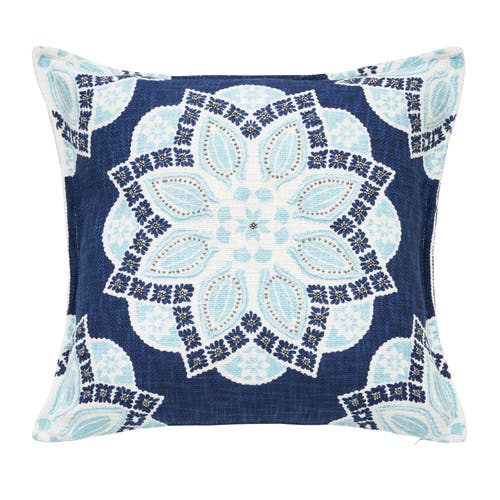 C & F Home C&f Home Mary Geometric Medallion Cotton Decorative Throw Pillow In Blue