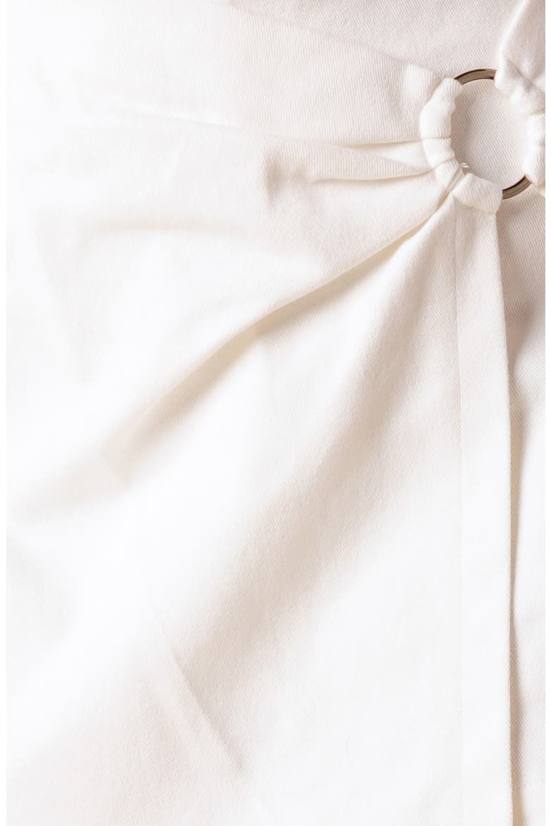 Solid Stretch Cotton Skort, Alternate, color, WHITE