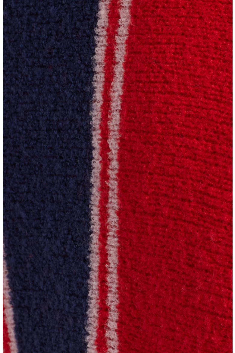 Bibi Stripe Reversible Wool Blend Cardigan, Alternate, color, RED