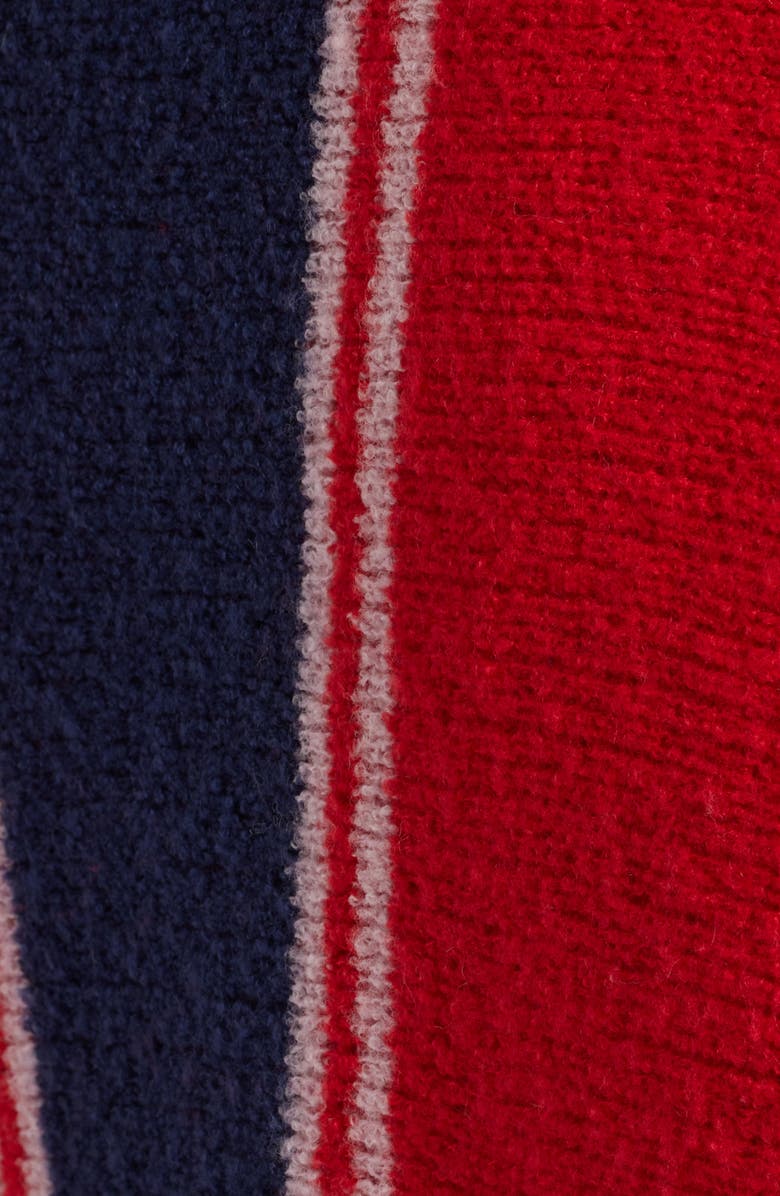 Damson Madder Bibi Stripe Reversible Wool Blend Cardigan, Alternate, color, Red