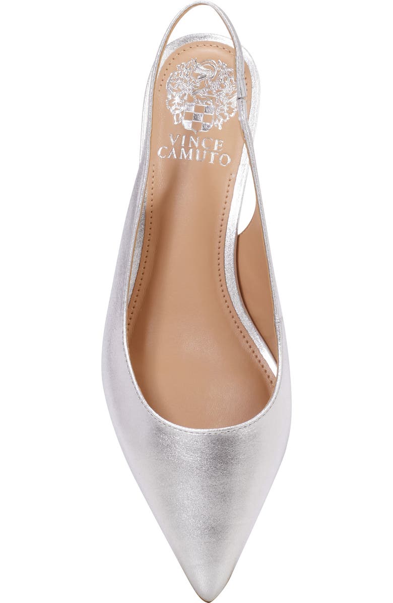 Vince Camuto Pilar Slingback Kitten Heel Pump, Alternate, color, Silver