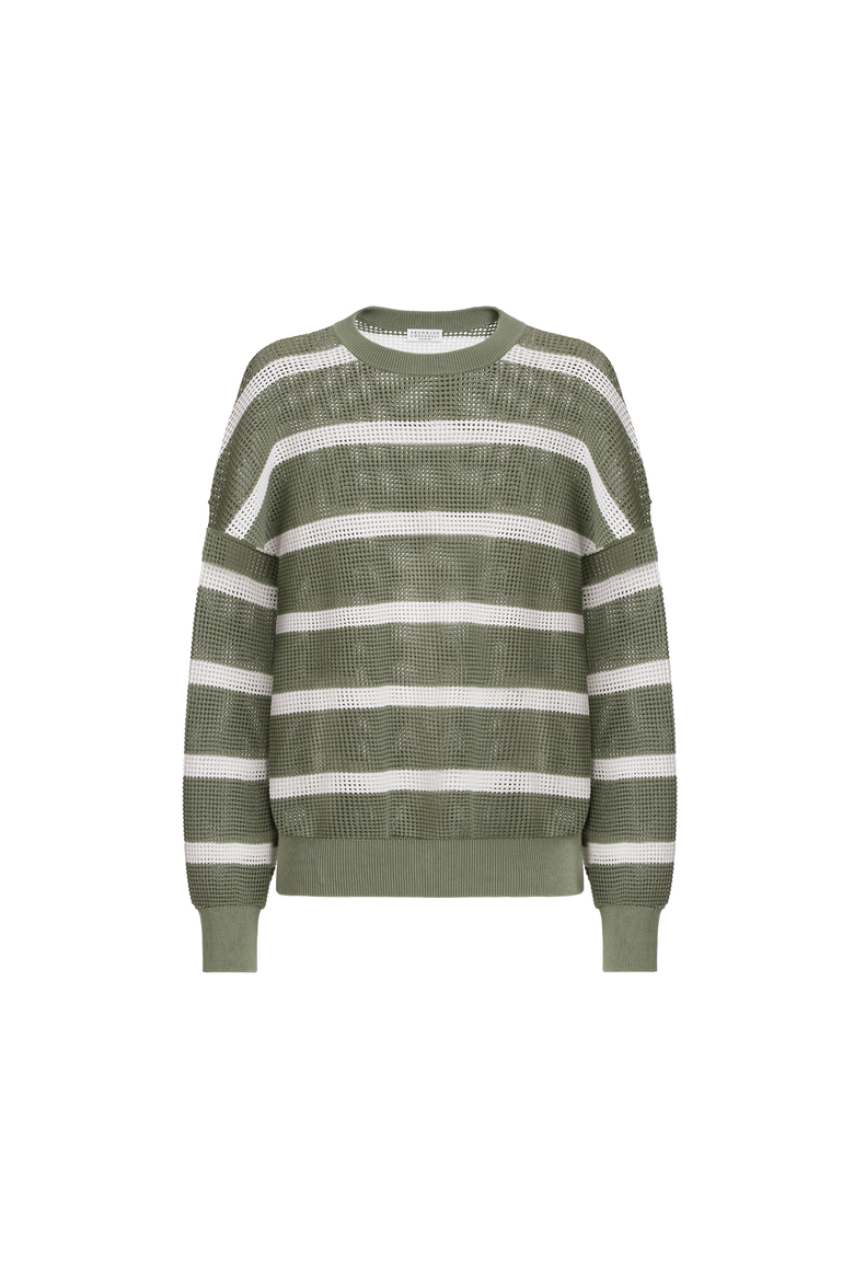 Striped sweater, Alternate, color, Green