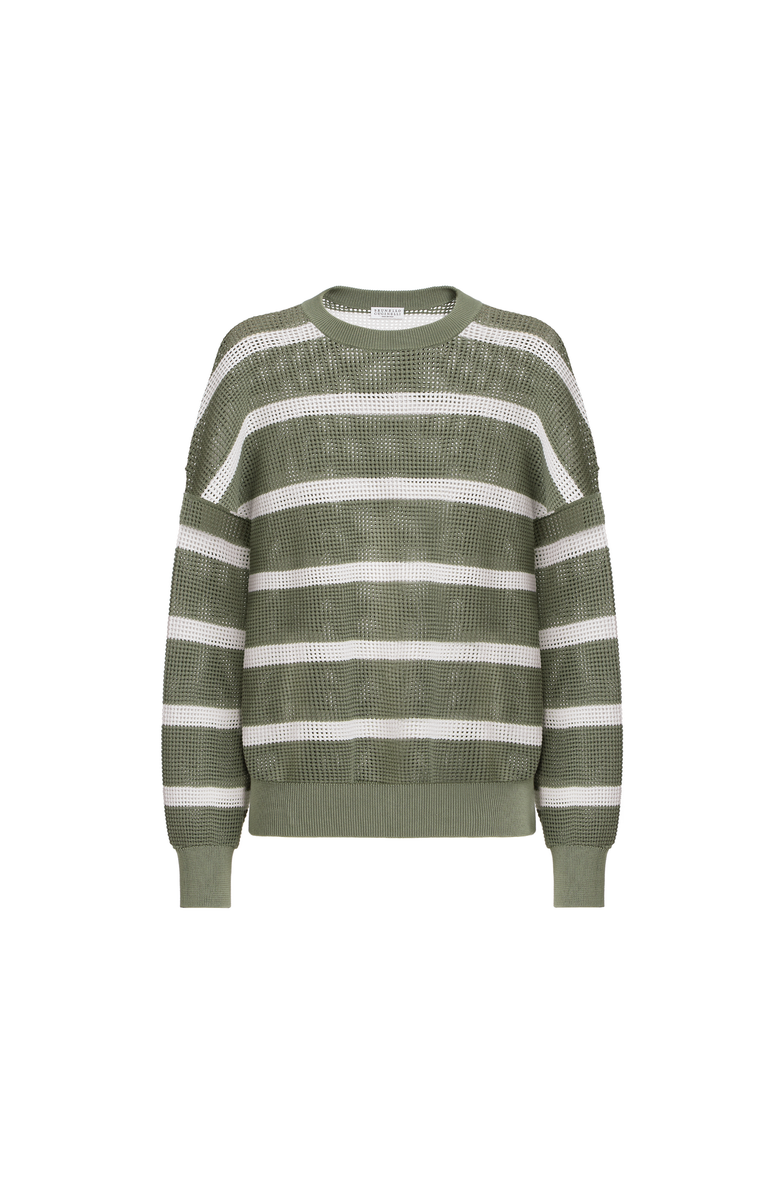 Brunello Cucinelli Striped sweater, Main, color, Green