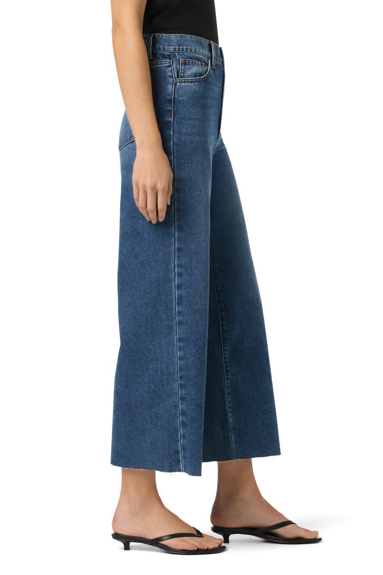 Raw Hem High Waist Crop Wide Leg Jeans, Alternate, color, NEREO