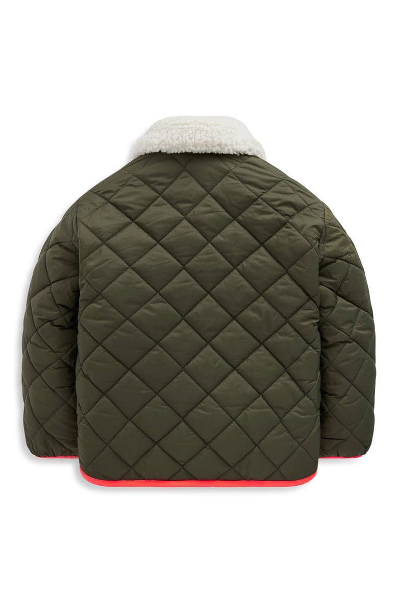 Kids' Reversible Quilted Faux Shearling Jacket, Alternate, color, FALCON GREEN