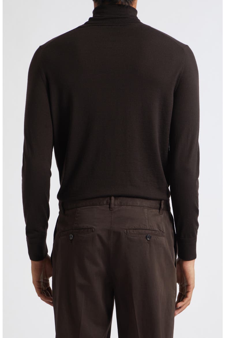 Wool Turtleneck Sweater, Alternate, color, DARK BROWN