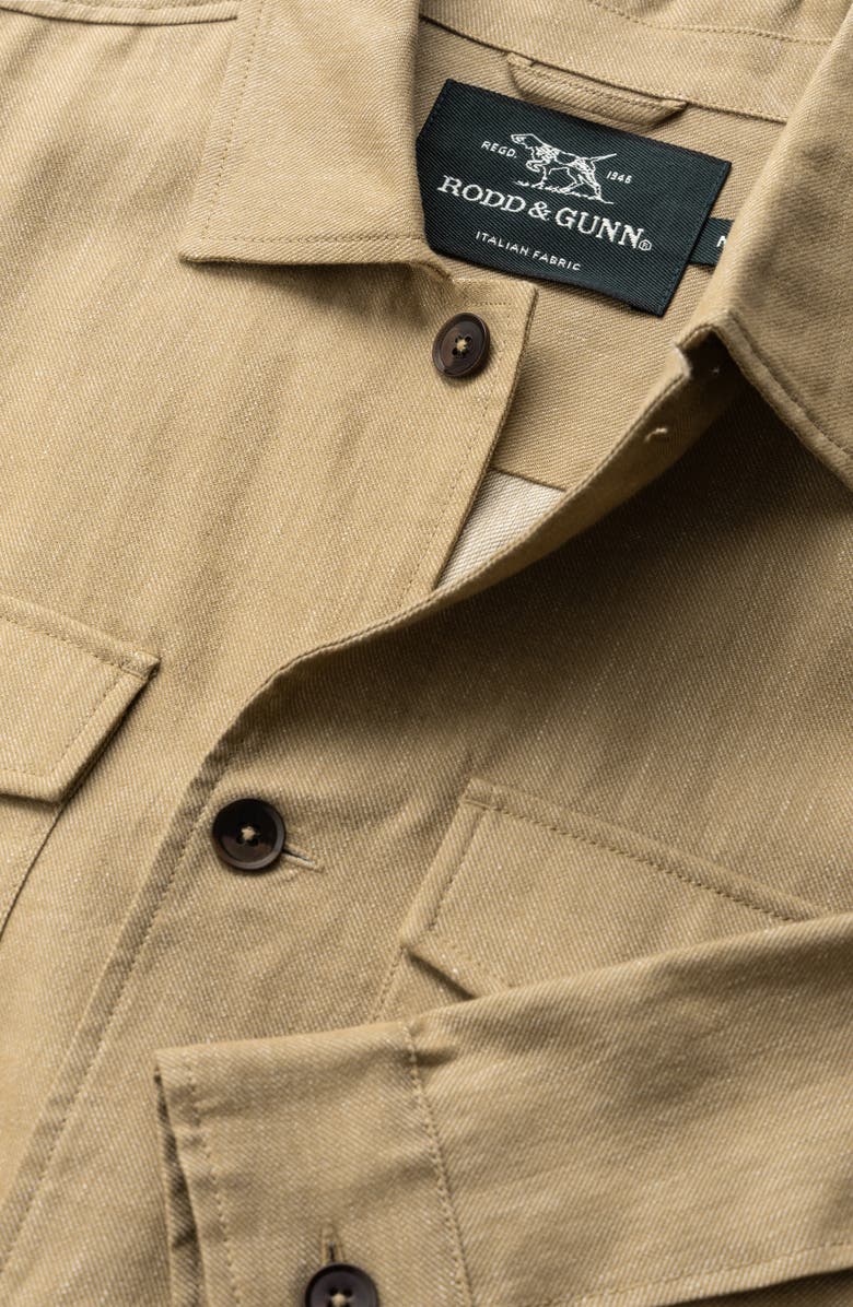 Rodd & Gunn Rocky Bay Cotton & Linen Shirt Jacket, Alternate, color, Toffee