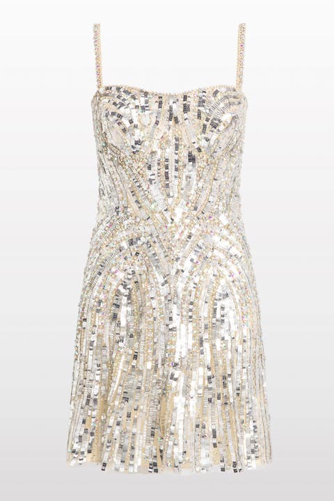 Rebecca Sequin-Embelished Mini Dress