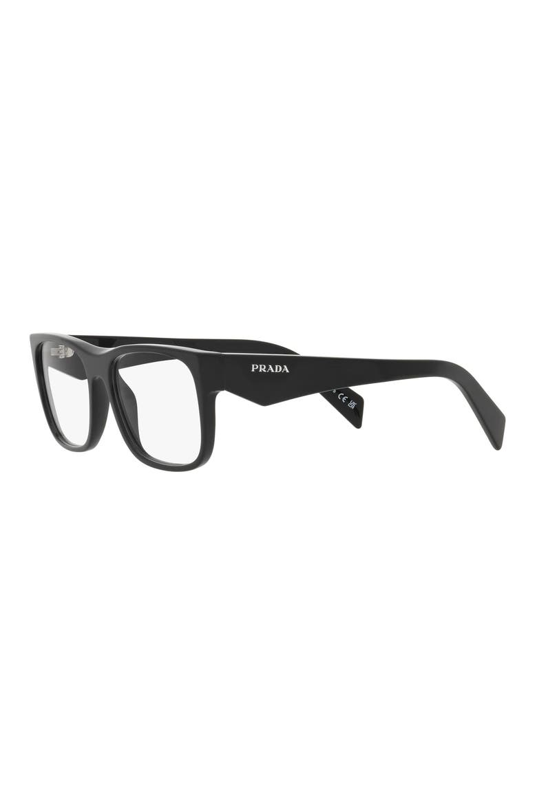 55mm Square Optical Glasses, Alternate, color, BLACK