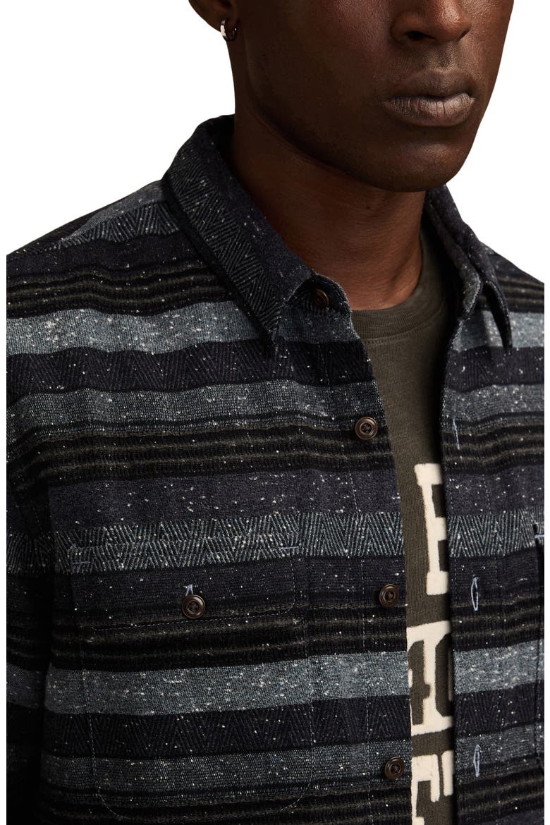 Snow Heather Flannel Shirt, Alternate, color, BLUE MULTI