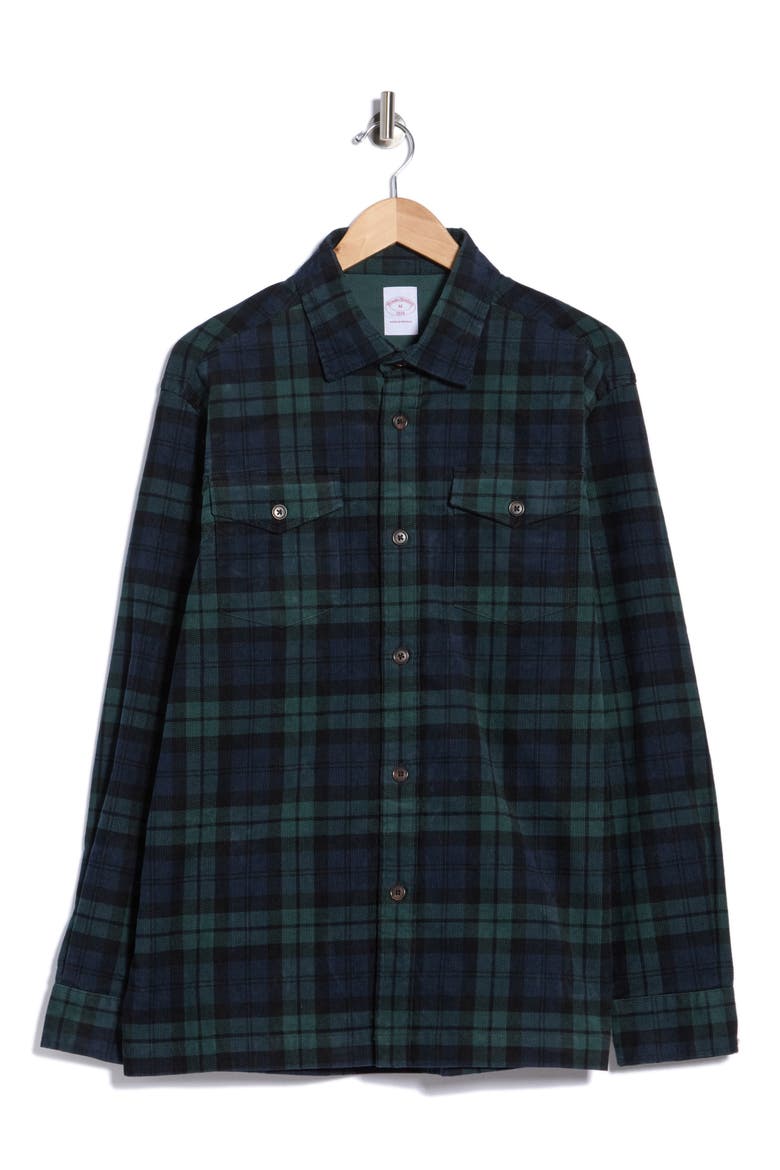 Corduroy Shirt Jacket, Main, color, BLACKWATCH